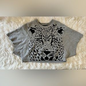 Cropped The Kooples Sweater Top with crystal embellishments